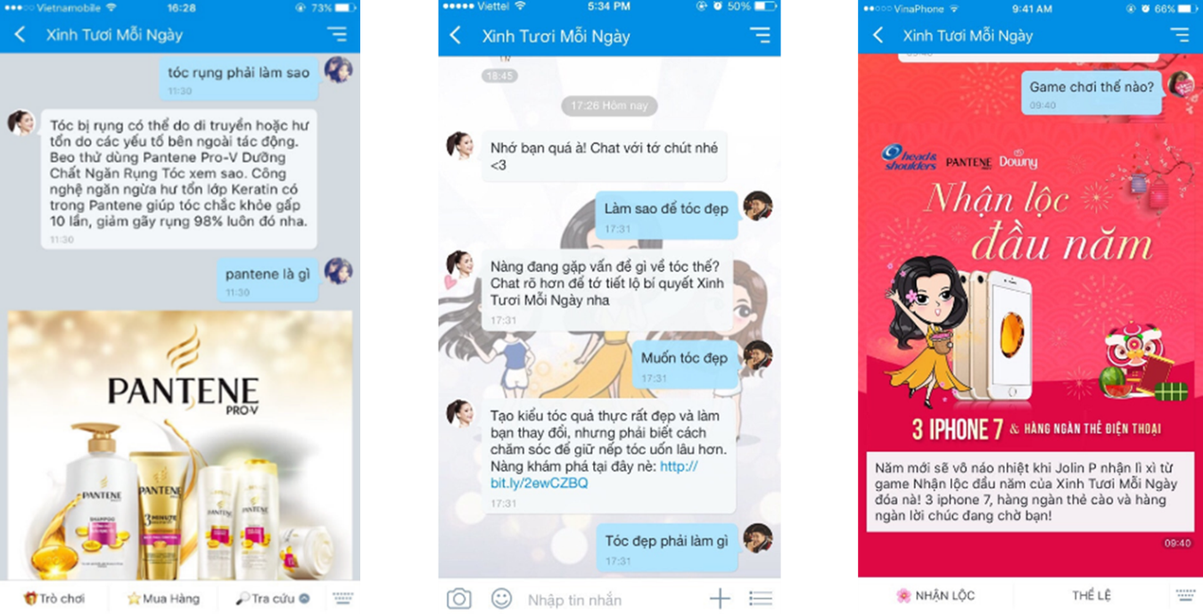 trao đổi bí quyết làm đẹp trên zalo official account