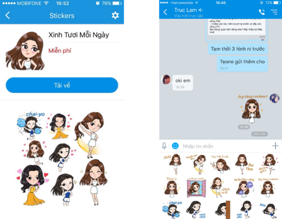 chat box trên cộng đồng zalo official account